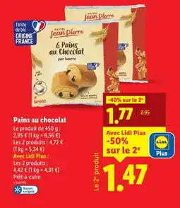 Lidl MAITRE JEAN PIERRE Pains au chocolat offre