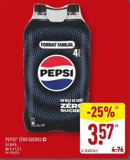 ALDI PEPSI Pepsi zéro sucres offre