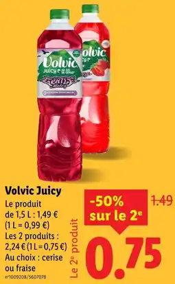 Lidl Volvic Juicy offre