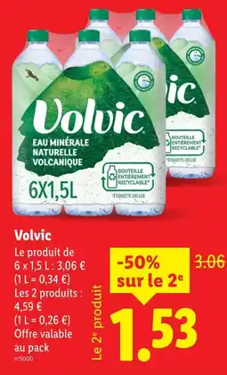 Lidl VOLVIC Eau minérale naturelle volcanique offre