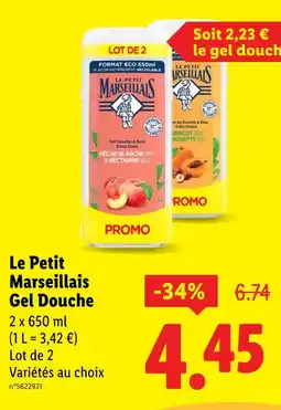 Lidl LE PETIT MARSEILLAIS Gel douche offre