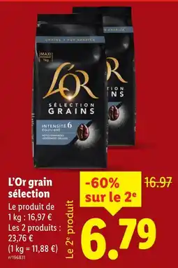 Lidl L'OR Sélection Grains offre
