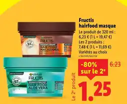 Lidl Garnier Fructis Hair Food Macadamia offre