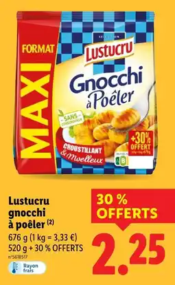 Lidl LUSTRUCU gnocchi à poêler offre