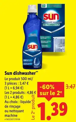 Lidl Sun Sun dishwasher offre