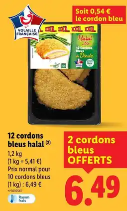 Lidl 12 cordons bleus halal offre