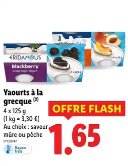 Lidl Eridanous Yaourts à la grecque offre