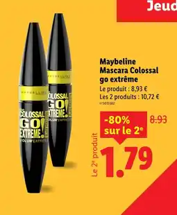 Lidl MAYBELLINE Mascara Colossal go extrême offre