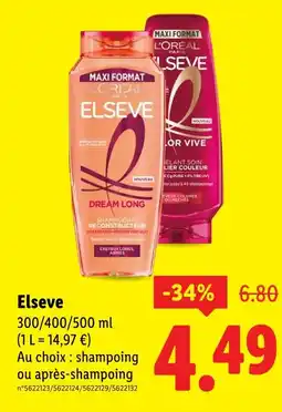 Lidl L'Oreal Paris Elseve offre