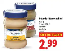 Lidl ERIDANOUS Pâte de sésame tahini offre