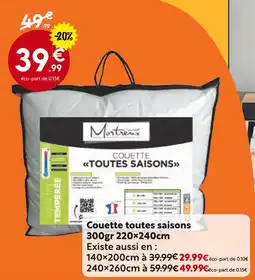 Maxi Bazar Mortreux Couette toutes saisons offre