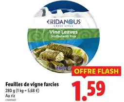 Lidl Eridanous Feuilles de vigne farcies offre