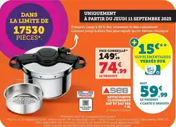 Hyper U Seb - autocuiseur clipsominut day by day 7.5l offre