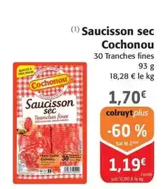 Colruyt Cochonou - saucisson sec offre