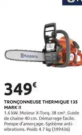 Rural Master Facile - tronçonneuse thermique 135 mark ii offre