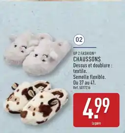 ALDI UP 2 FASHION Chaussons offre
