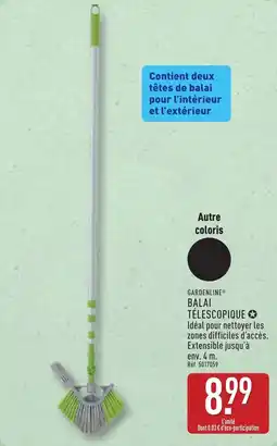 ALDI GARDENLINE Balai télescopique offre