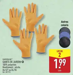 ALDI GARDENLINE Gants de jardin offre