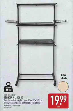 ALDI HOME CREATION Séchoir à linge offre