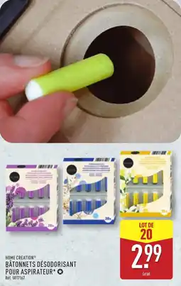 ALDI HOME CREATION Bâtonnets désodorisant pour aspirateur offre