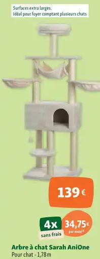 Maxi Zoo Arbre à chat Sarah AniOne offre