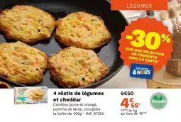 Picard 4 röstis de légumes et cheddar offre