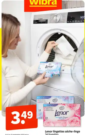 Wibra LENOR lingettes sèche-linge offre