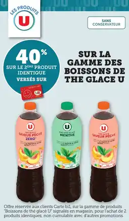 Bi1 Sur la gamme des boissons de the glace u offre