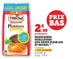 Bi1 Madeleines moelleuses aux oeufs plein air st michel offre