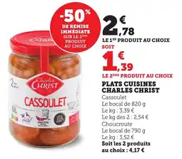 Bi1 Plats cuisines charles christ offre