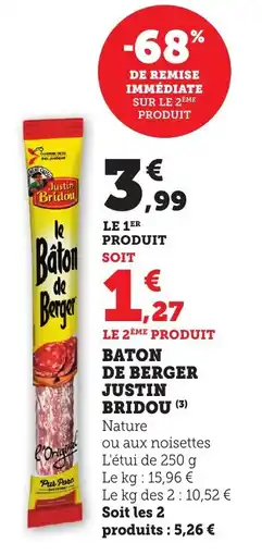 Bi1 Baton de berger justin bridou offre