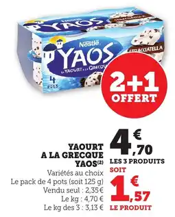 Bi1 Yaourt a la grecque yaos offre
