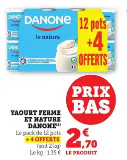 Bi1 Yaourt ferme et nature danone offre