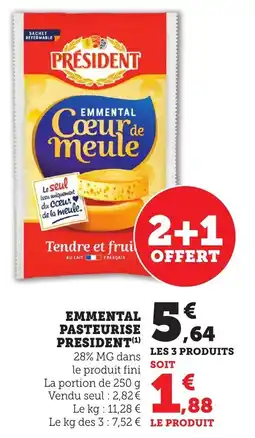 Bi1 Emmental pasteurise president offre