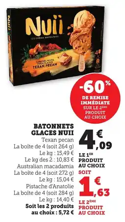 Bi1 Batonnets glaces nuii offre