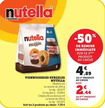 Bi1 Viennoiseries surgeles nutella offre