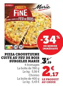 Bi1 Pizza croustifine cuite au feu de bois surgelee marie offre