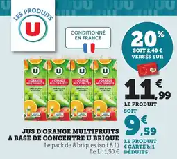 Bi1 Jus d'orange multifruits a base de concentre u brique offre