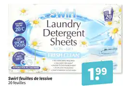 Wibra SWIRL feuilles de lessive offre