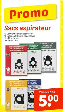 Wibra Sacs aspirateur offre
