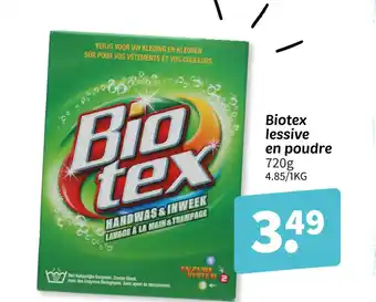 Wibra BIOTEX lessive en poudre offre
