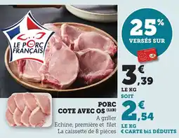 Bi1 Porc cote avec os offre