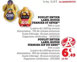Bi1 Poulet entier label rouge are fermier st sever offre