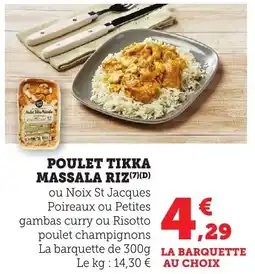 Bi1 Poulet tikka massala riz offre