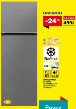 BUT DAEWOO Réfrigérateur ctm0343elmao, offre