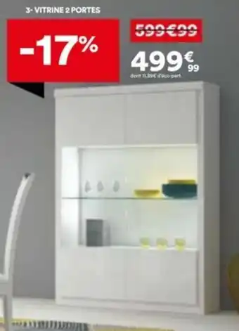 BUT Vitrine 2 portes offre