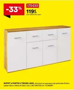 BUT Buffet 4 portes 2 tiroirs jako offre