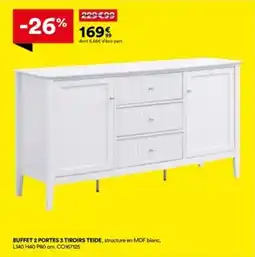 BUT Buffet 2 portes 3 tiroirs teide offre