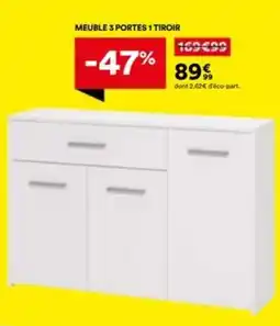 BUT Meuble 3 portes 1 tiroir offre