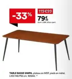 BUT Table basse simpa offre